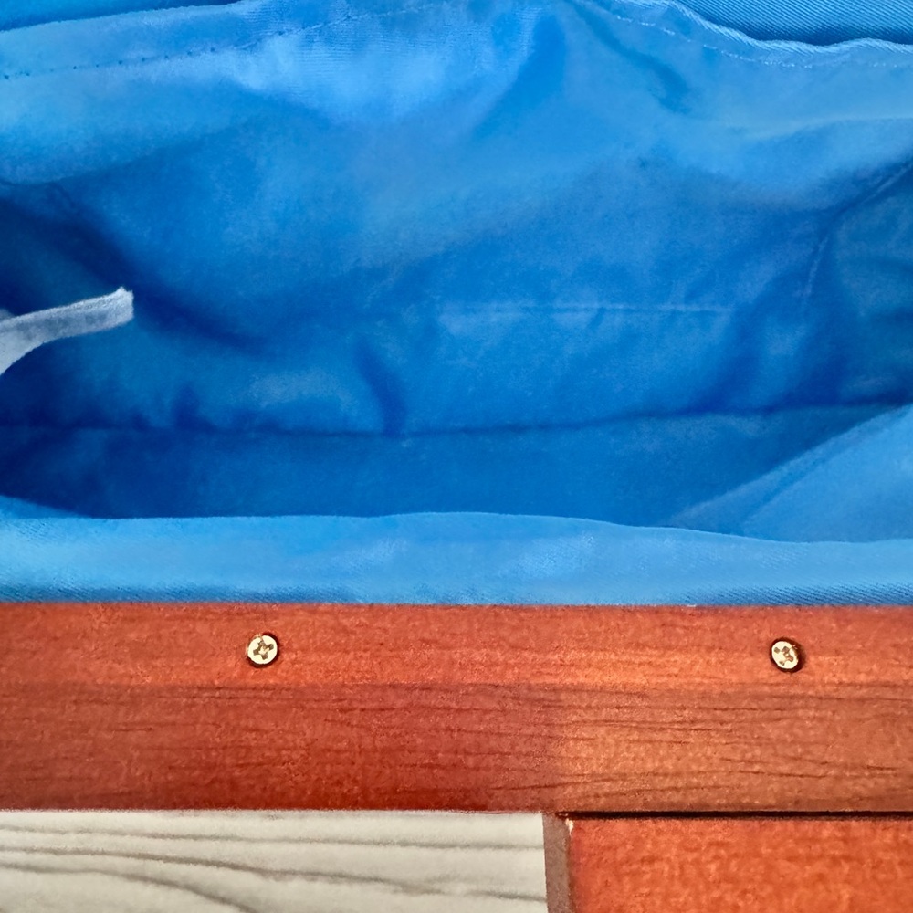 Blue Tropical Print Handbag - Picture 4 of 4